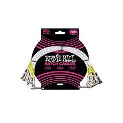 Ernie Ball Cables Patch 6055 Blanco 0.30 Mts. Angulado/Angulado 3 Piezas