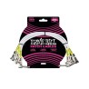 Ernie Ball Cables Patch 6055 Blanco 0.30 Mts. Angulado/Angulado 3 Piezas