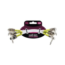 Ernie Ball Cables Flat Patch 6052 Blanco 0.15 Mts. Angulado/Angulado 3 Piezas