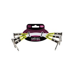 Ernie Ball Cables Patch 6051 Blanco 0.15 Mts. Angulado/Angulado 3 Piezas