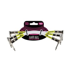 Ernie Ball Cables Patch 6051 Blanco 0.15 Mts. Angulado/Angulado 3 Piezas