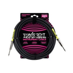 Ernie Ball Cable Clásico 6046 Negro 6.09 Mts. Recto/Recto