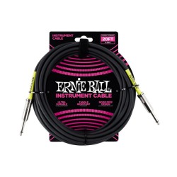 Ernie Ball Cable Clásico 6046 Negro 6.09 Mts. Recto/Recto