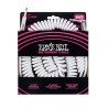 Ernie Ball Cable Coiled 6045 Blanco 9.14 Mts. Recto/Angulado