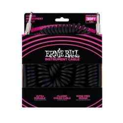 Ernie Ball Cable Coiled 6044 Negro 9.14 Mts. Recto/Recto