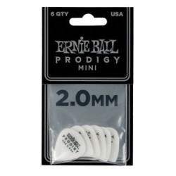 Ernie Ball Púas Prodigy 9203 Mini Blanco 2.00 con 6 Piezas