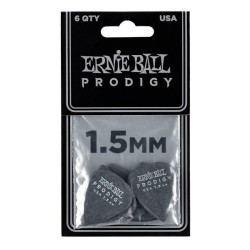 Ernie Ball Púas Prodigy 9199 Standard Negro 1.50 con 6 Piezas