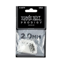 Ernie Ball Púas Prodigy 9337 Shield Blanco 2.00 con 6 Piezas