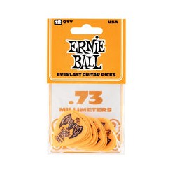 Ernie Ball Púas Everlast 9190 Anaranjado 0.73 con 12 Piezas