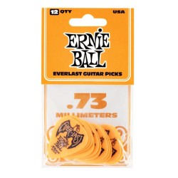 Ernie Ball Púas Everlast 9190 Anaranjado 0.73 con 12 Piezas