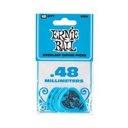 Ernie Ball Púas Everlast 9181 Azul 0.48 con 12 Piezas