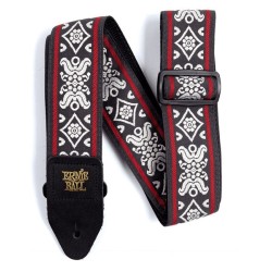 Ernie Ball Tahalí Jacquard 4669 Blackjack Red