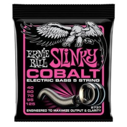 Ernie Ball Encordadura "Super Slinky Cobalt" 2737, Bajo Eléctrico 5 Cuerdas 0.040-0.125