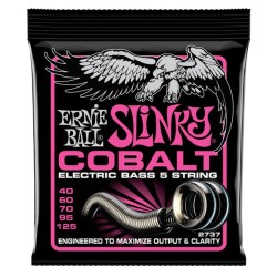 Ernie Ball Encordadura "Super Slinky Cobalt" 2737, Bajo Eléctrico 5 Cuerdas 0.040-0.125