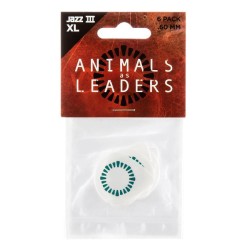 Dunlop Puas Animals As Leaders Tosin Abasi AALP03 Tortex Jazz III XL 0.60 con 6 Piezas
