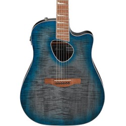 Ibanez Guitarra Electroacústica Gris Transparente/Sombreado Azul ALT30FM-BDB, Serie Altstar