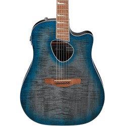Ibanez Guitarra Electroacústica Gris Transparente/Sombreado Azul ALT30FM-BDB, Serie Altstar