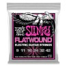 Ernie Ball Encordadura "Super Slinky Flatwound" 2593 Cobalto Guitarra Eléctrica, 0.009-0.042