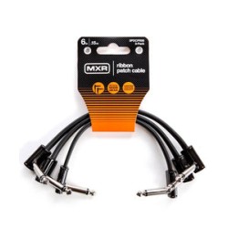 Dunlop MXR Cable 3PDCPR06, 0.1524 MTS. Negro, Angulado/Angulado, 3 pzas