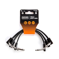Dunlop MXR Cable 3PDCPR06, 0.1524 MTS. Negro, Angulado/Angulado, 3 pzas