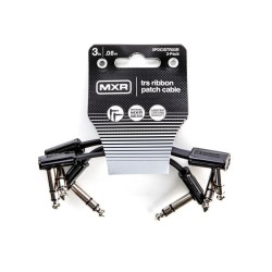 Dunlop MXR Cable 3PDCISTR03R, 0.0762 MTS. "TRS" Negro, Angulado/Angulado, 3 pzas
