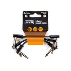 Dunlop MXR Cable 3PDCPR03, 0.0762 MTS. Negro, Angulado/Angulado, 3 pzas
