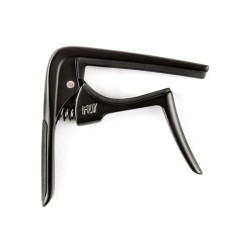 Dunlop Capo para Guitarra Acústica 63CBK Curvo Negro, Trigger Fly