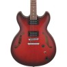 Ibanez Guitarra Eléctrica Rojo Sombreado Mate AS53-SRF, Serie Artcore