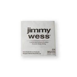 Jimmy Wess Cuerda WB54(6) para Guitarra Acústica, Calibre 0.054, Bronce Fosforado (6 pzas)