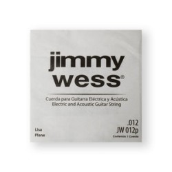 Jimmy Wess Cuerda JW-012P(12) para Guitarra Acústica y Eléctrica, 2A, Calibre 0.012, Acero (12 pzas)
