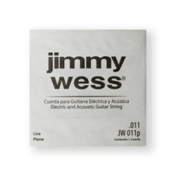 Jimmy Wess Cuerda JW-011P(12) para Guitarra Acústica y Eléctrica, 2A, Calibre 0.011, Acero (12 pzas)