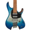 Ibanez Guitarra Eléctrica Azul Sombreado Mate QX54QM-BSM con Funda, Serie Q