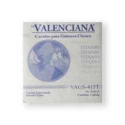 La Valenciana Cuerda "Titanio" 415T(12) para Guitarra Clásica, 5A, Nylon