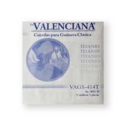 La Valenciana Cuerda "Titanio" 414T(12) para Guitarra Clásica, 4A, Nylon