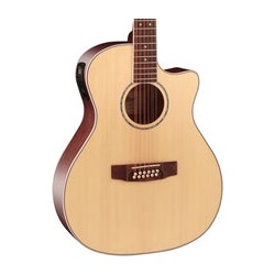 Cort Guitarra Electroacústica Natural Mate de 12 Cuerdas GA-MEDX-12 OP, Serie Grand Regal
