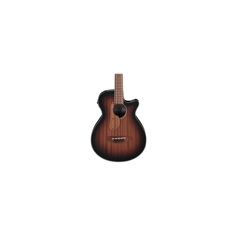 Ibanez Bajo Electroacústico Caoba Sombreado Negro AEGB24E-MHS, Serie AEG