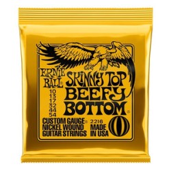 Ernie Ball Encordadura "Skinny Top Beefy Bottom Slinky" 2216, Guitarra Eléctrica, Nickel Wound 10-54