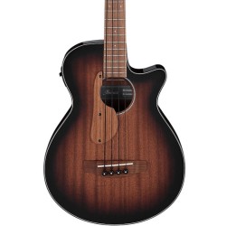 Ibanez Bajo Electroacústico Caoba Sombreado Negro AEGB24E-MHS, Serie AEG