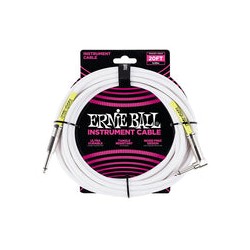Ernie Ball Cable Clásico 6047 Blanco 6.09 Mts. Recto/Angulado