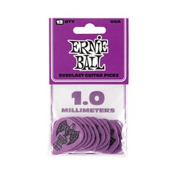 Ernie Ball Púas Everlast 9193 Morado 1.00 con 12 Piezas