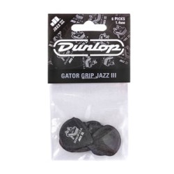 Dunlop Puas Gator Grip 571P1.4 Jazz III 1.40 Negra con 6pzas