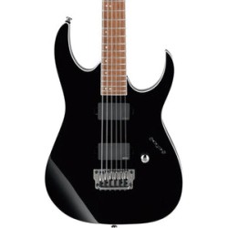 Ibanez Guitarra Eléctrica Negra RGIB21-BK Baritone, Serie RG Iron Label