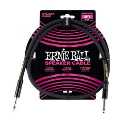 Ernie Ball Cable 0.91Mts para Bafle Negro 6071