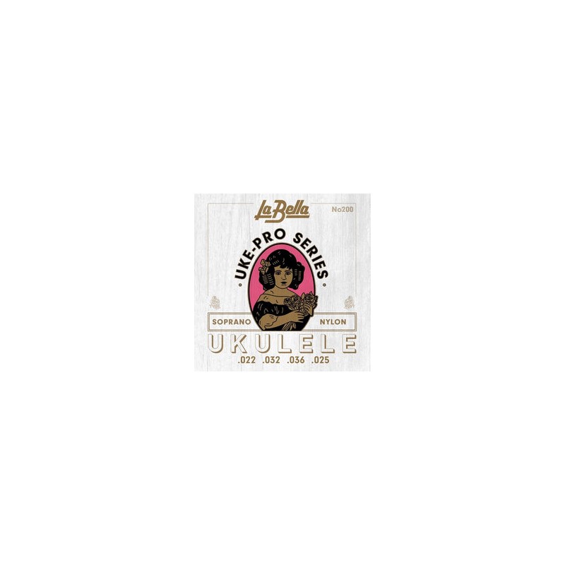 La Bella Encordadura Para Ukulele Soprano Nylon Transparente 200