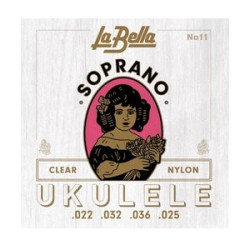 La Bella Encordadura Para Ukulele Soprano Nylon Transparente 11
