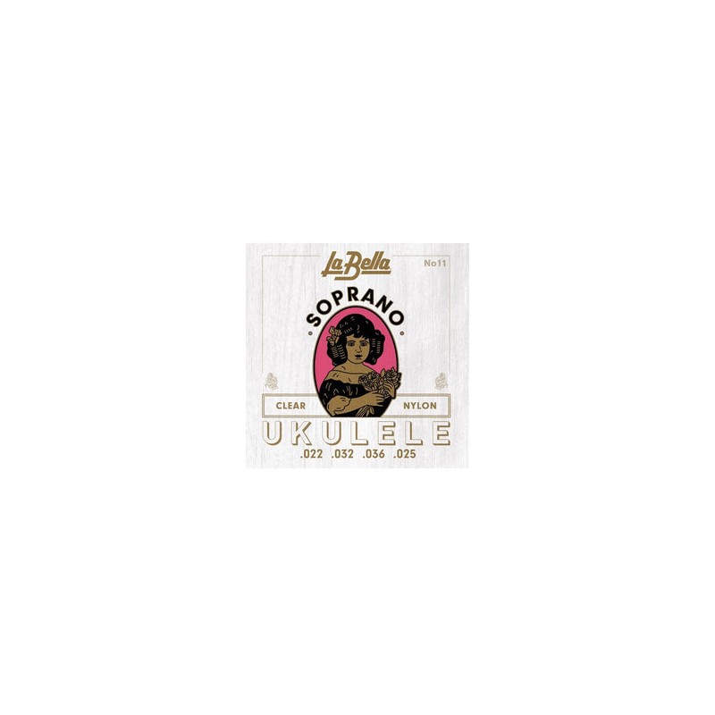 La Bella Encordadura Para Ukulele Soprano Nylon Transparente 11