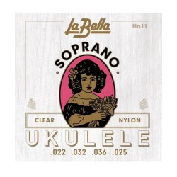 La Bella Encordadura Para Ukulele Soprano Nylon Transparente 11