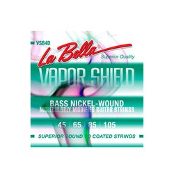 La Bella Encordadura Para Bajo Eléctrico Niquel 0.045-0.105 VSB4D Vapor Shield
