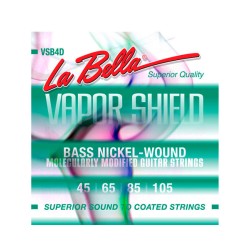 La Bella Encordadura Para Bajo Eléctrico Niquel 0.045-0.105 VSB4D Vapor Shield