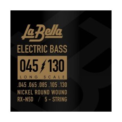 La Bella Encordadura Para Bajo Eléctrico 5 Cuerdas Niquel 0.045-0.130 RX-N5D RX